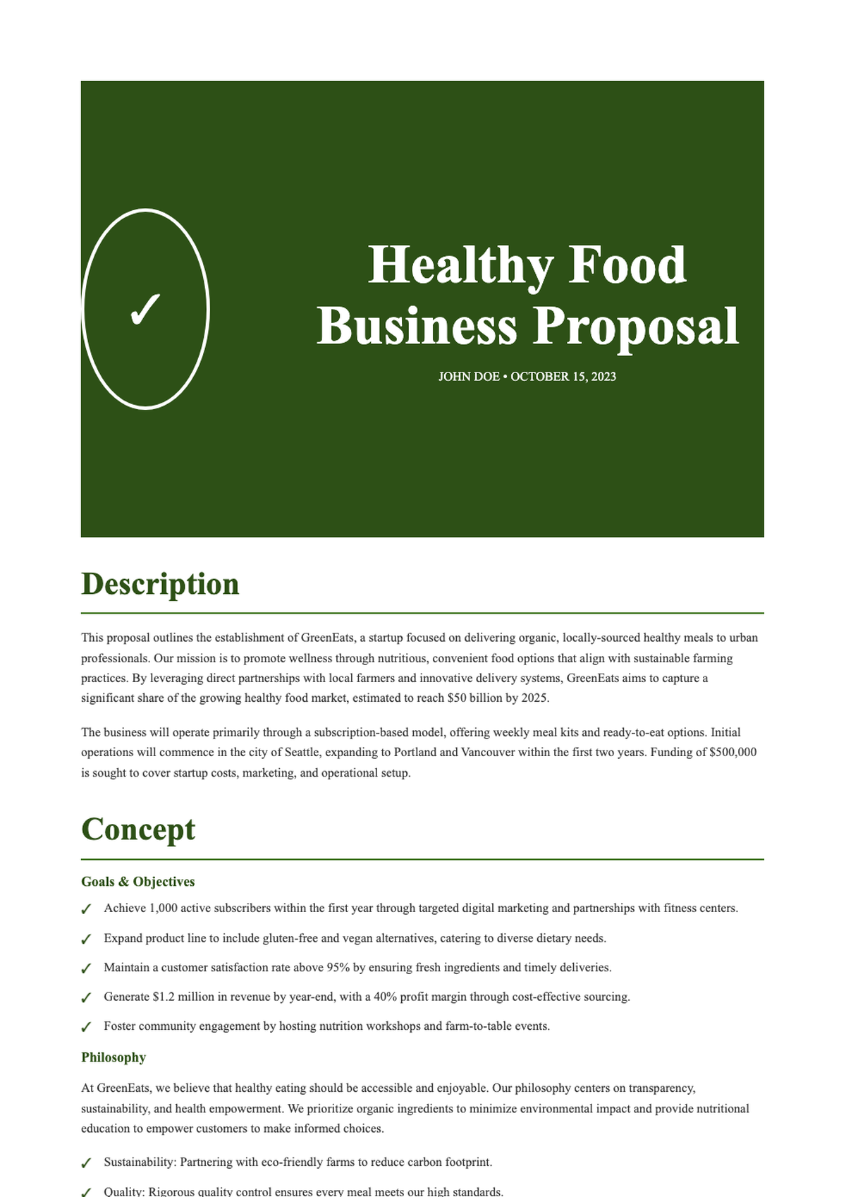 Healthy Food Business Proposal with Green Theme and Expense Breakdown_variant_3